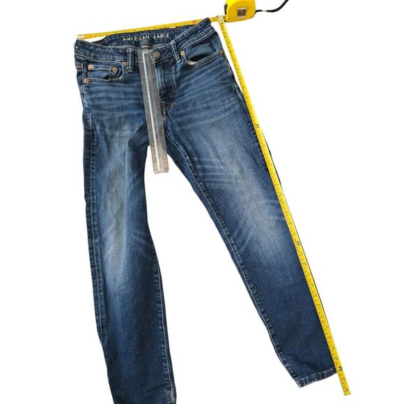 American Eagle Airflex + Slim Straight Crop Jeans Men's Size 28x30 Stretch - Picture 4 of 9